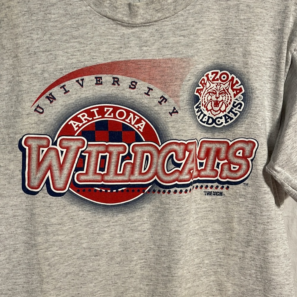 Vintage Single Stitch Shirt Arizona Wildcats University L USA Trench T-shirt
